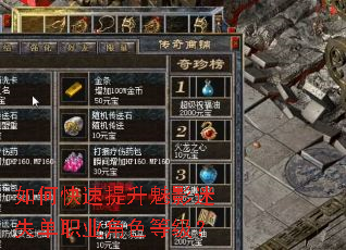 如何快速提升魅影迷失单职业角色等级? 如何快速提升魅影迷失单职业角色等级?